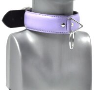 Halsband mit D-Ring gepolstert violett