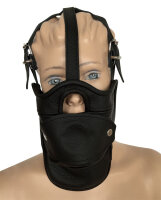 Leder Maske mit weichem Mundknebel - abnehmbar